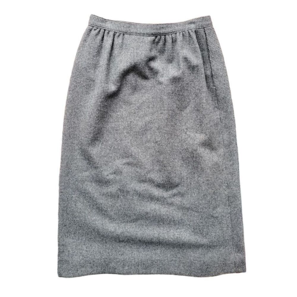 Pendleton‎ Vintage Grey Tweed Wool Skirt 8 USA Midi Pencil Vintage Office Career